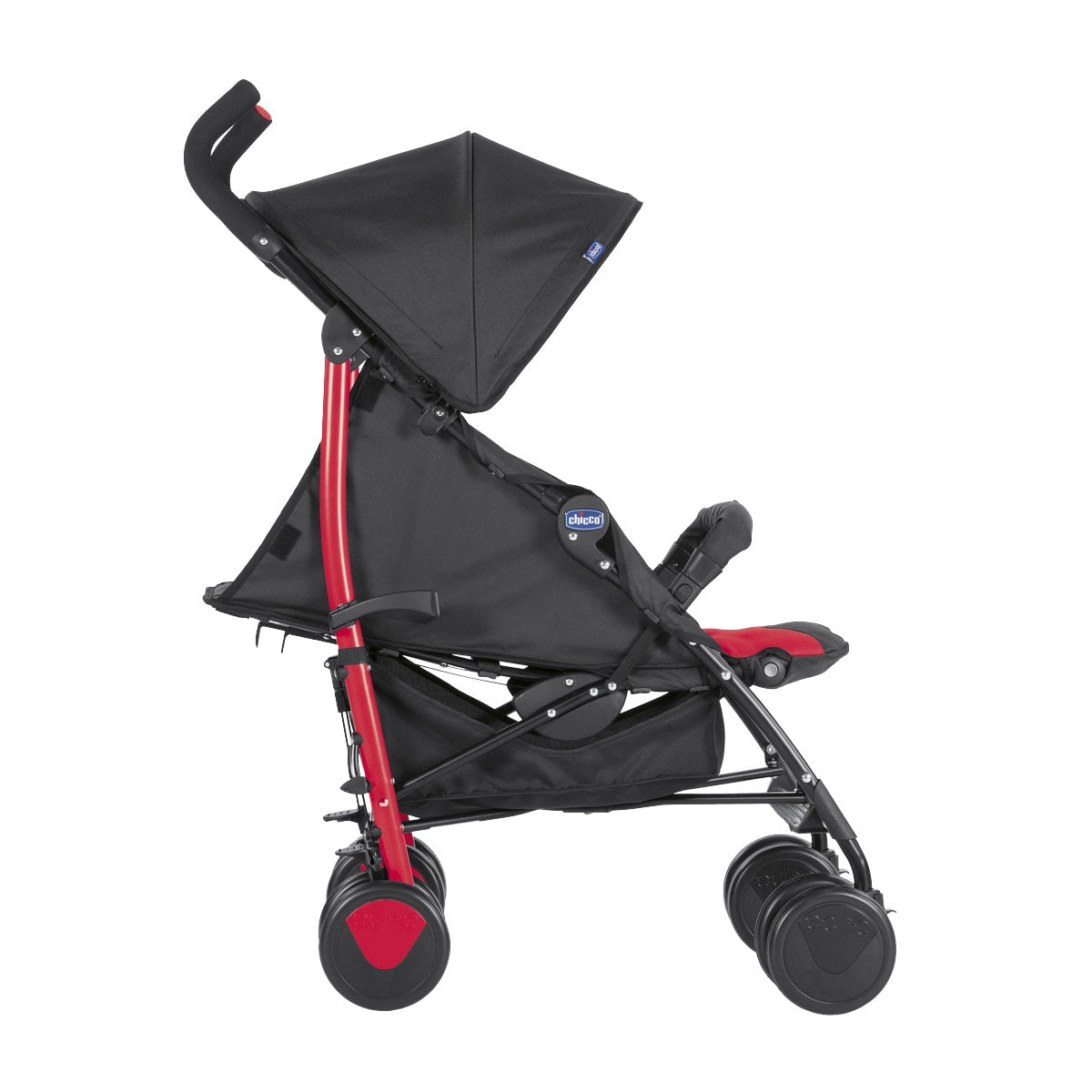 Silla de paseo Echo negro - rojo