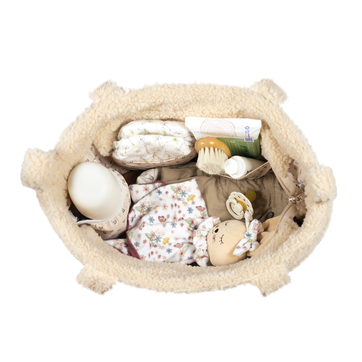 Bolsa crossbody teddy paddington beige