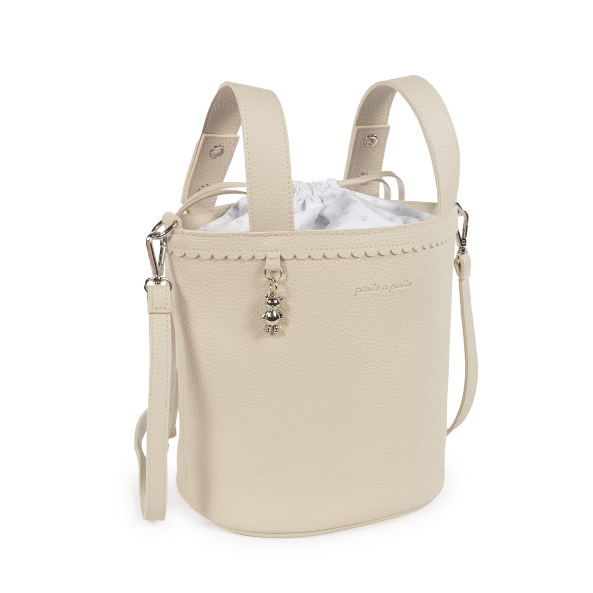 BOLSA BUCKET ICON CREAM