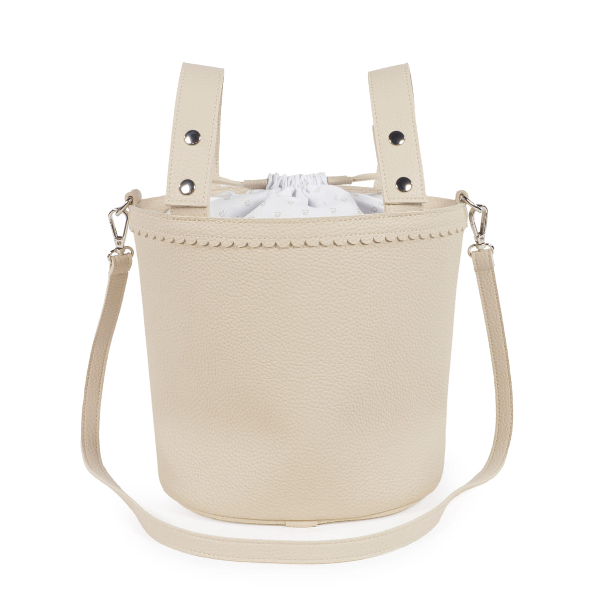BOLSA BUCKET ICON CREAM