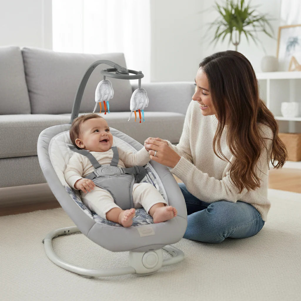 Hamaca para bebe Asalvo Fold gris sabana