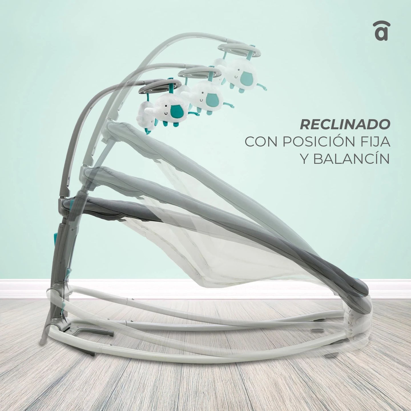 Hamaca para bebe Asalvo Fold gris sabana