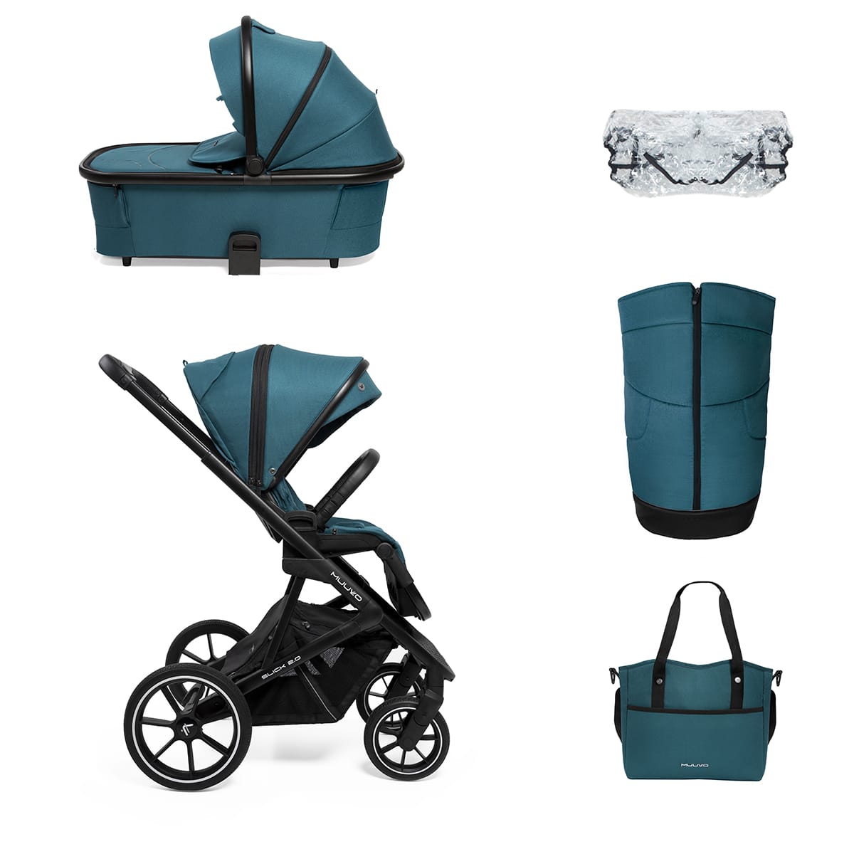 Carrito Slick 2.0 Muuvo Azul 2 piezas