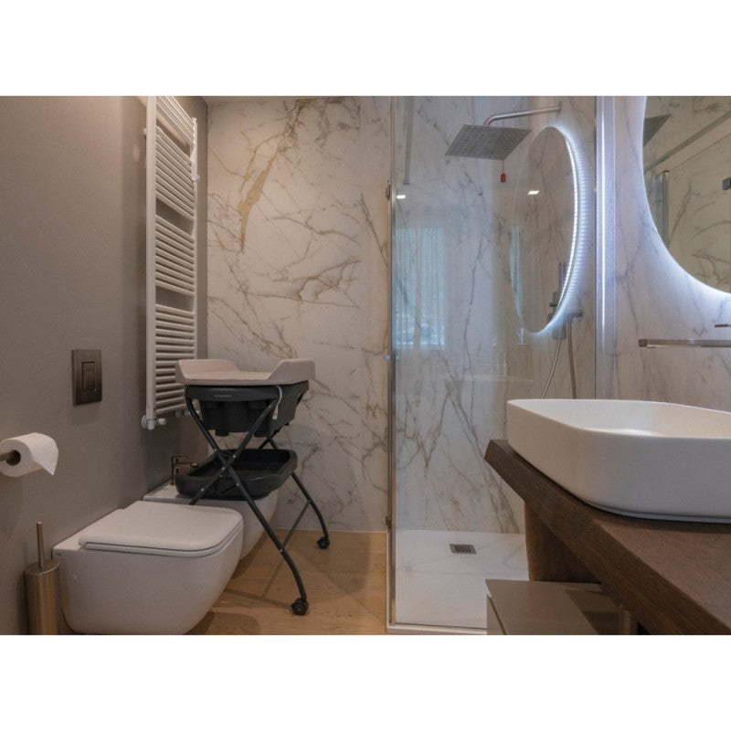 Bañera plegable con cambiador, reductor y termómetro BATH&CO Sand