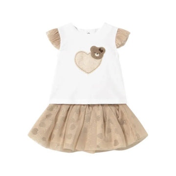 Conjunto falda tul y camiseta recién nacida mayoral
