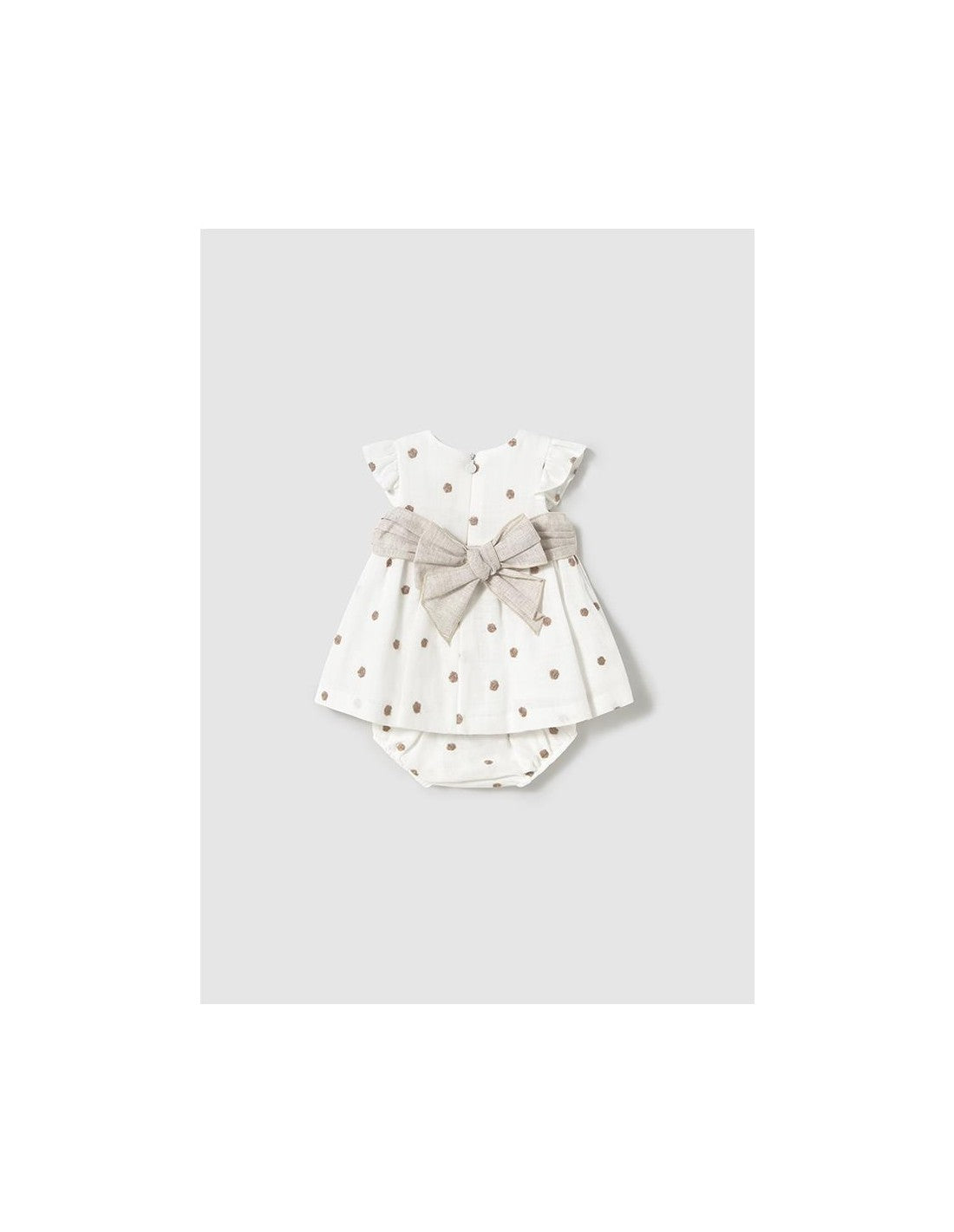 Vestido con cubrepañal bordado recién nacida mayoral