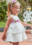 Vestido con fajín floral bebé