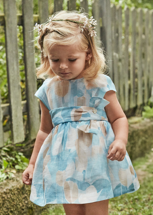 Vestido estampado flores bebé mayoral
