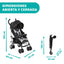 Silla de paseo Echo negro - gris