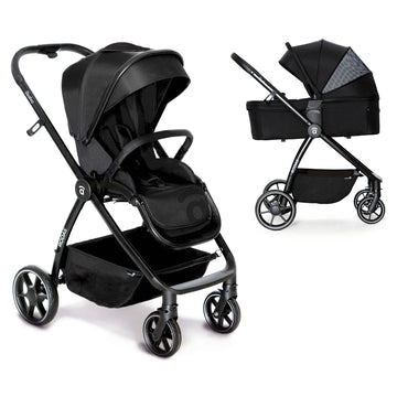 Carrito para bebe Rodas Asalvo negro 2 piezas