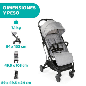 Silla de paseo Chicco Trolley Me gris