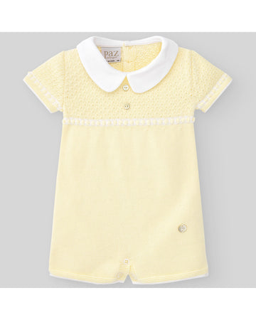 Pelele corto cuello niño paz rodriguez