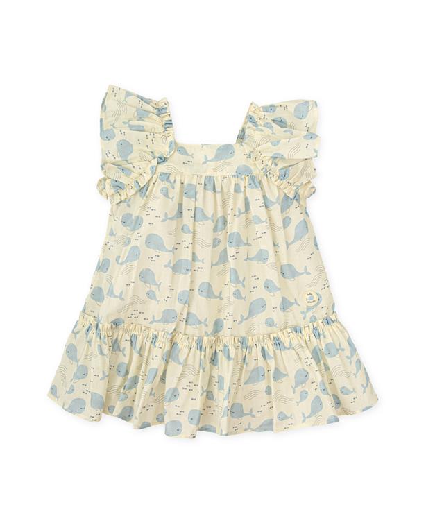 Vestido estampado ballenas Tuttopiccolo