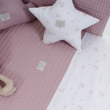 Colcha + Protector Telma Rosa