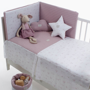 Colcha + Protector Telma Rosa