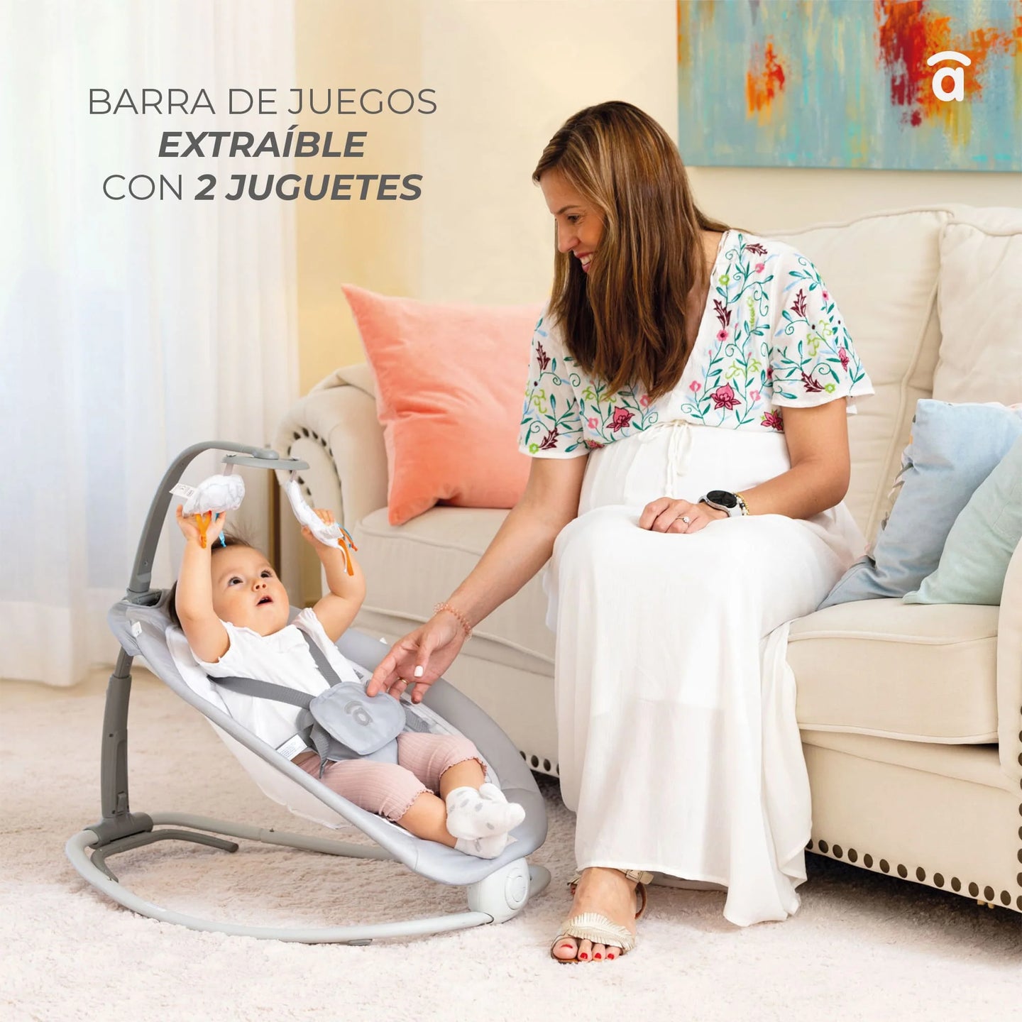 Hamaca para bebe Asalvo Fold gris sabana