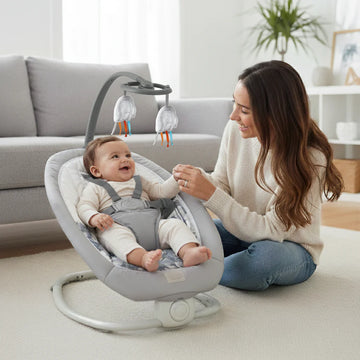 Hamaca para bebe Asalvo Fold gris sabana