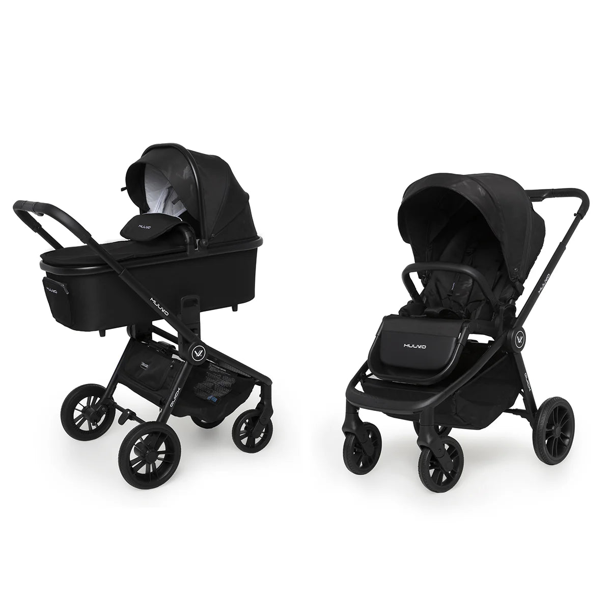 Carrito Quick 4.0 Muvvo negro 2 piezas