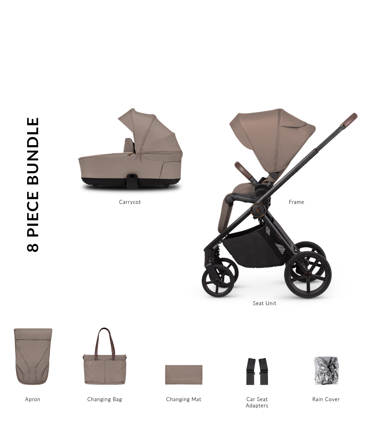 Carrito para bebe 2 piezas Venicci Claro 2 Almond Beige
