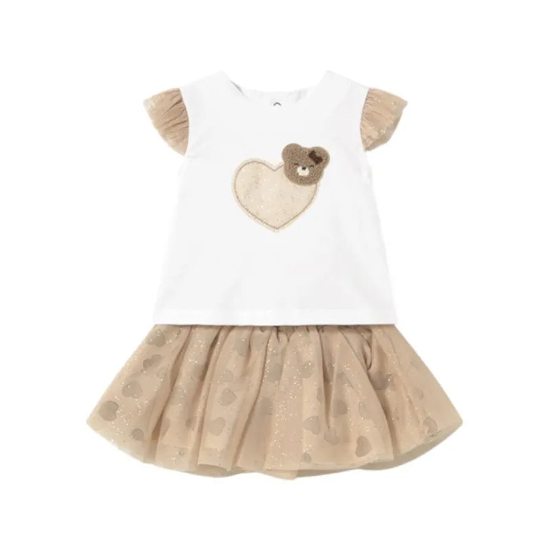 Conjunto falda tul y camiseta recién nacida mayoral
