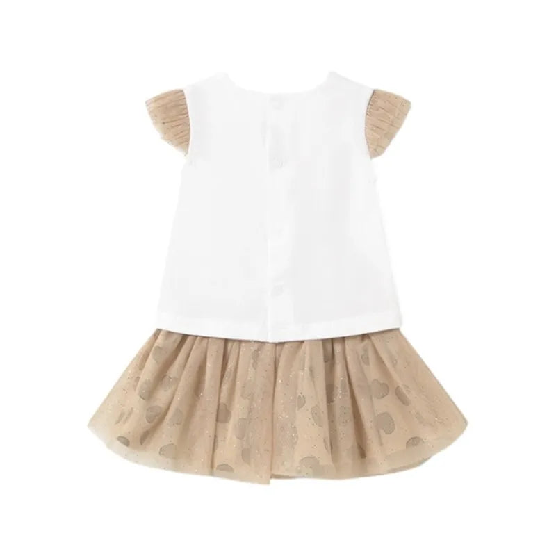 Conjunto falda tul y camiseta recién nacida mayoral