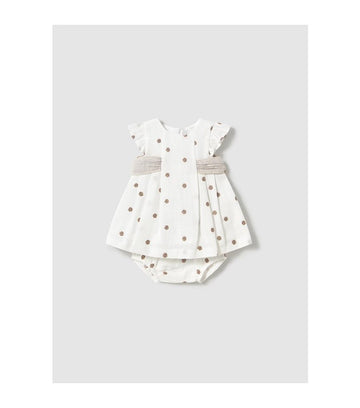 Vestido con cubrepañal bordado recién nacida mayoral