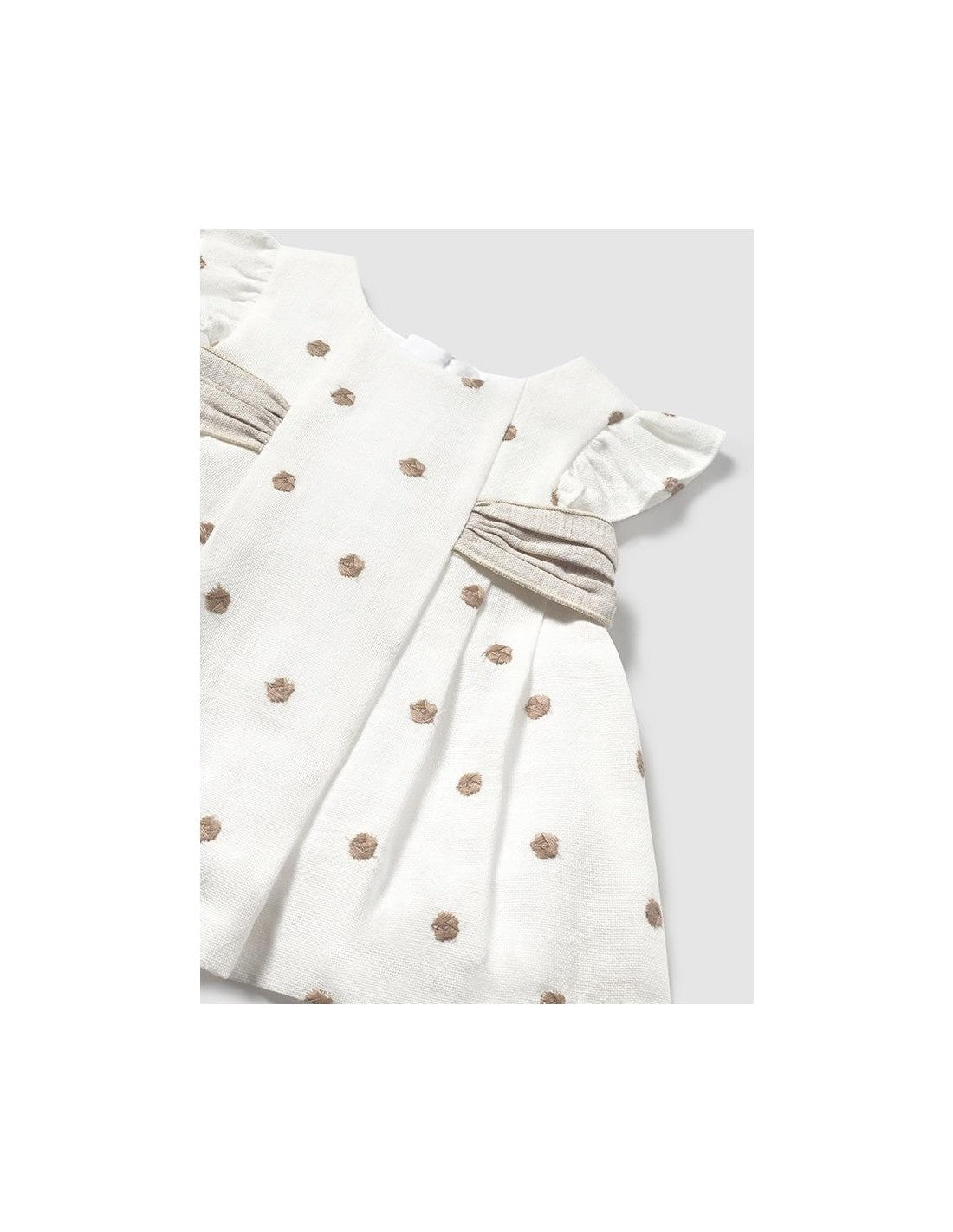 Vestido con cubrepañal bordado recién nacida mayoral