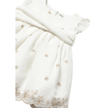 Vestido con cubrepañal ceremonia recién nacida mayoral